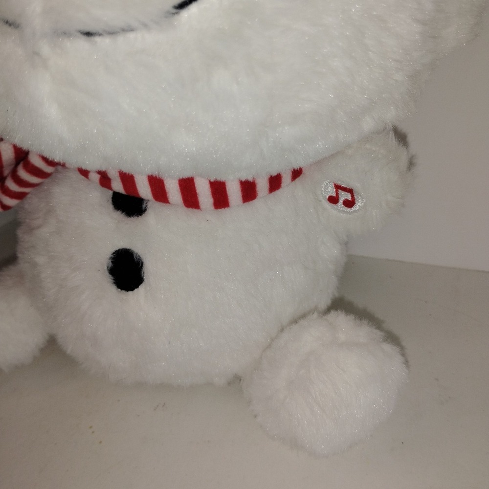 2022 Cuddle Barn Caroling Cuties Plush Snowman 10" Tall Animated Stuffed Animal - Picture 5 of 9
